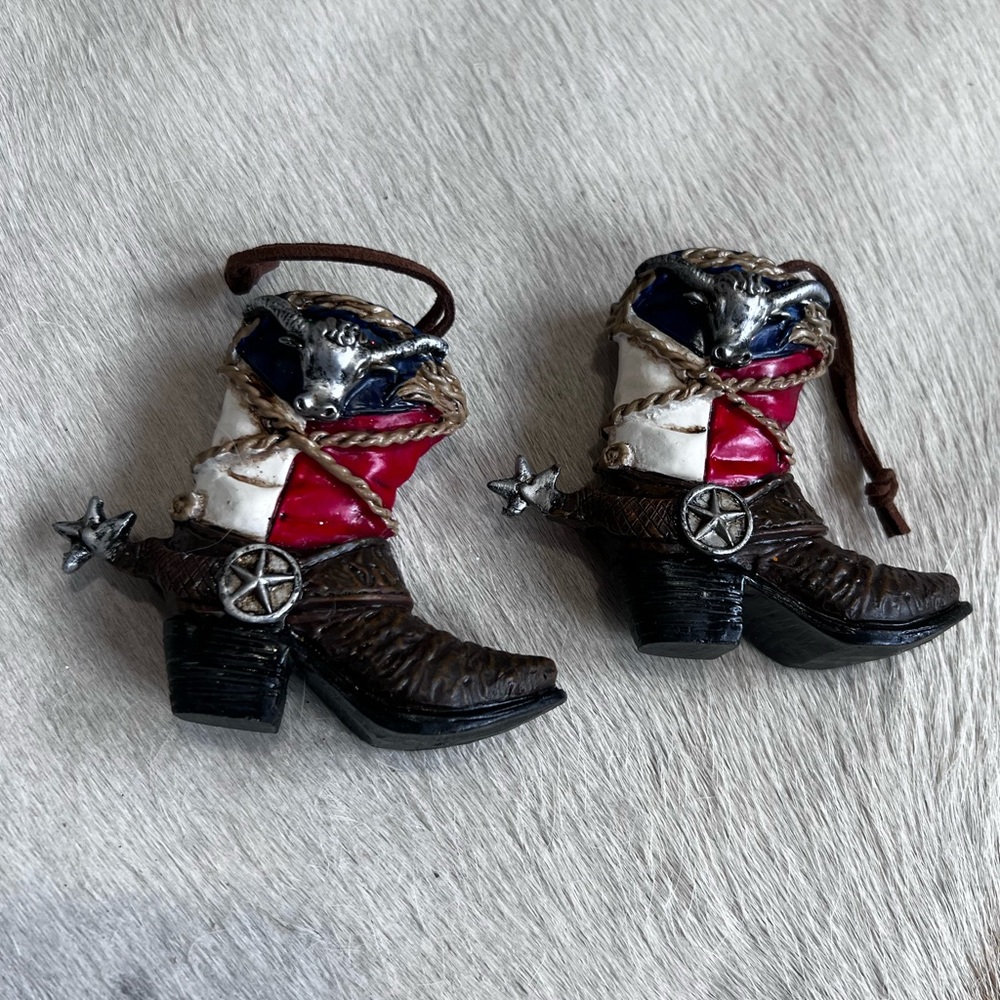 Cowboy Christmas Ornaments with Star Accents - Picture 3 of 6